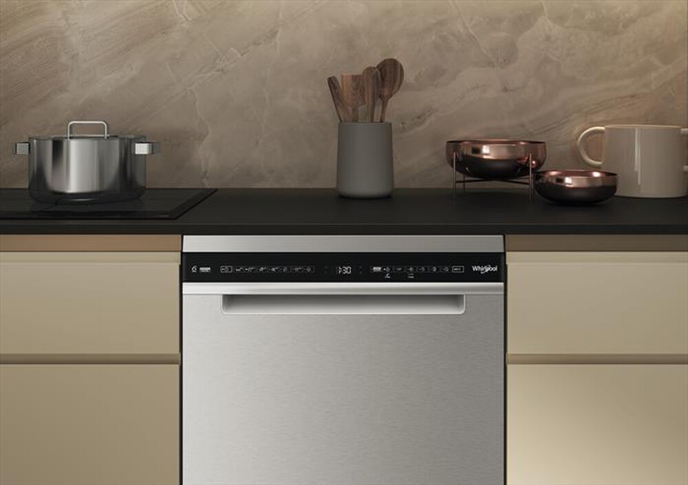 "WHIRLPOOL - Lavastoviglie MAXISPACE W7F HS41 X Classe C 15 cop-Stainless steel"