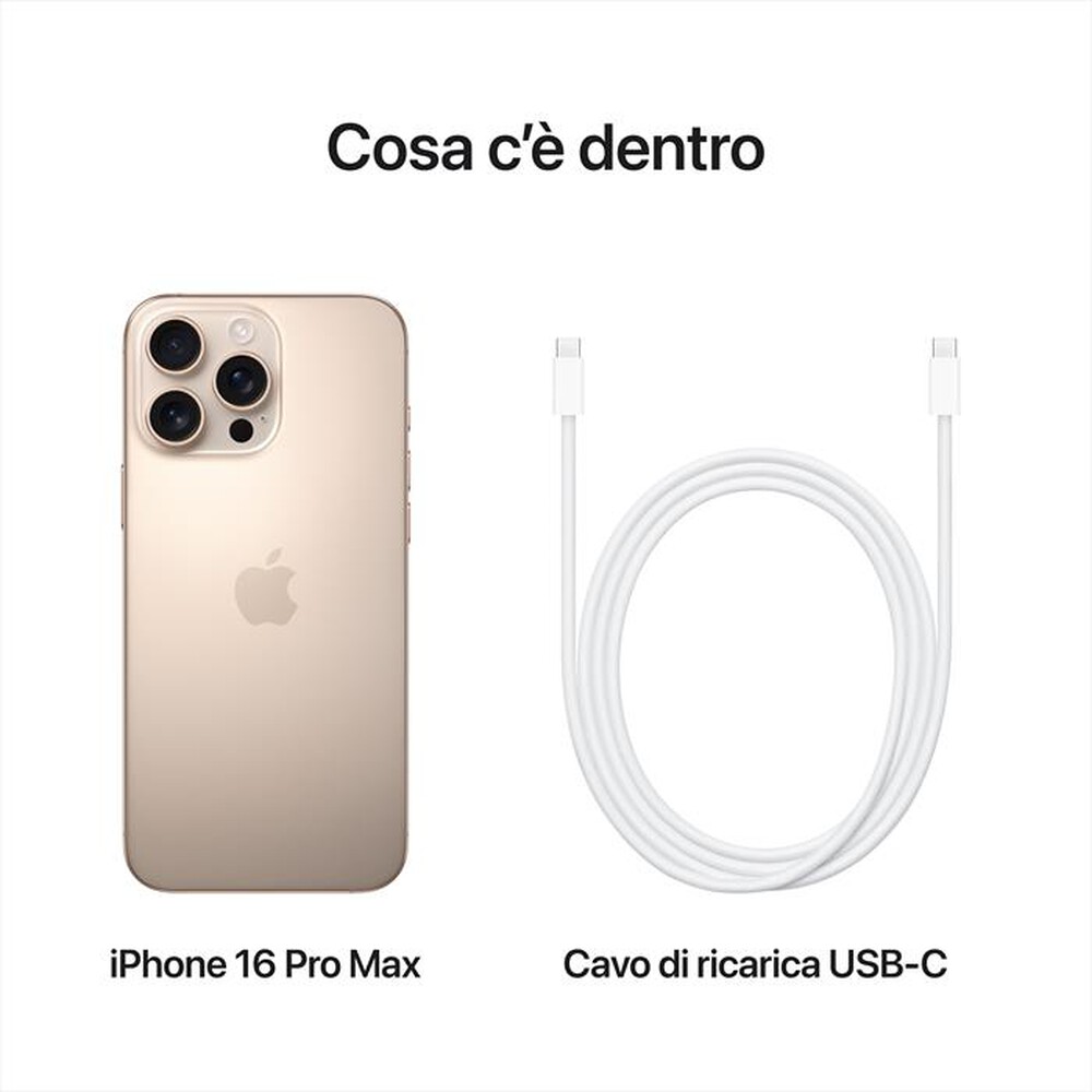Immagine del prodotto APPLE - iPhone 16 Pro Max 512GB-Titanio Sabbia