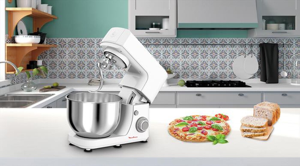 "MOULINEX - QA1501 Masterchef Essential Kitchen Machine-Bianco e grigio"