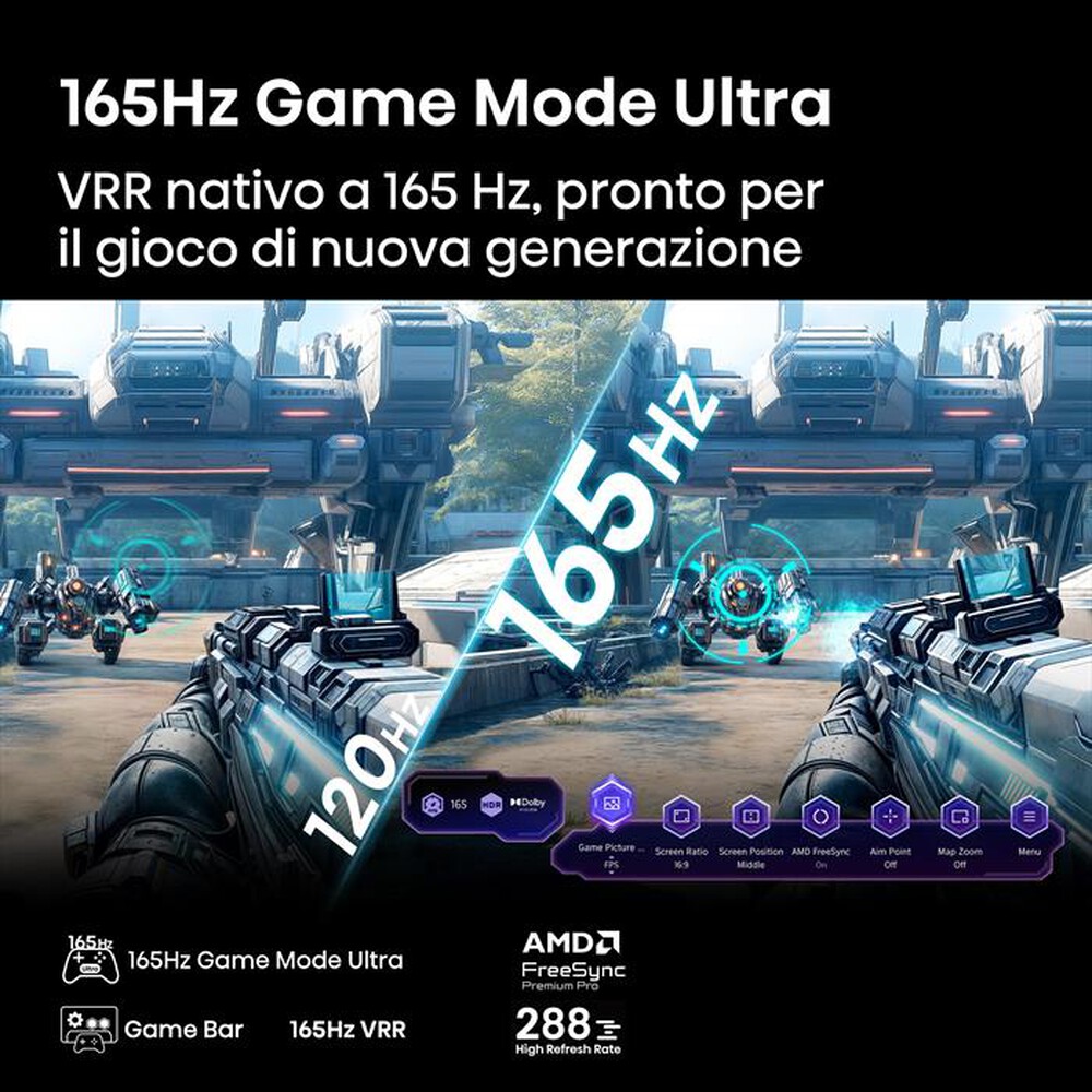 Immagine del prodotto HISENSE - Smart Tv Mini LED PRO 65" 4K Ultra HD 65U8Q 165Hz-Metallo - Grigio Carbone
