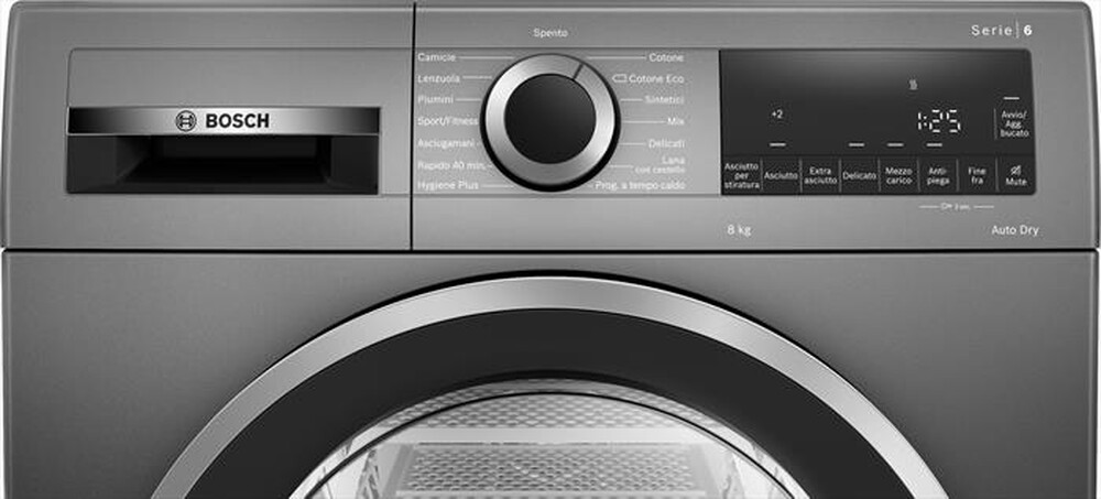 "BOSCH - Asciugatrice WQG233DRIT 8 Kg Classe A+++-GRIGIA ANTRACITE"