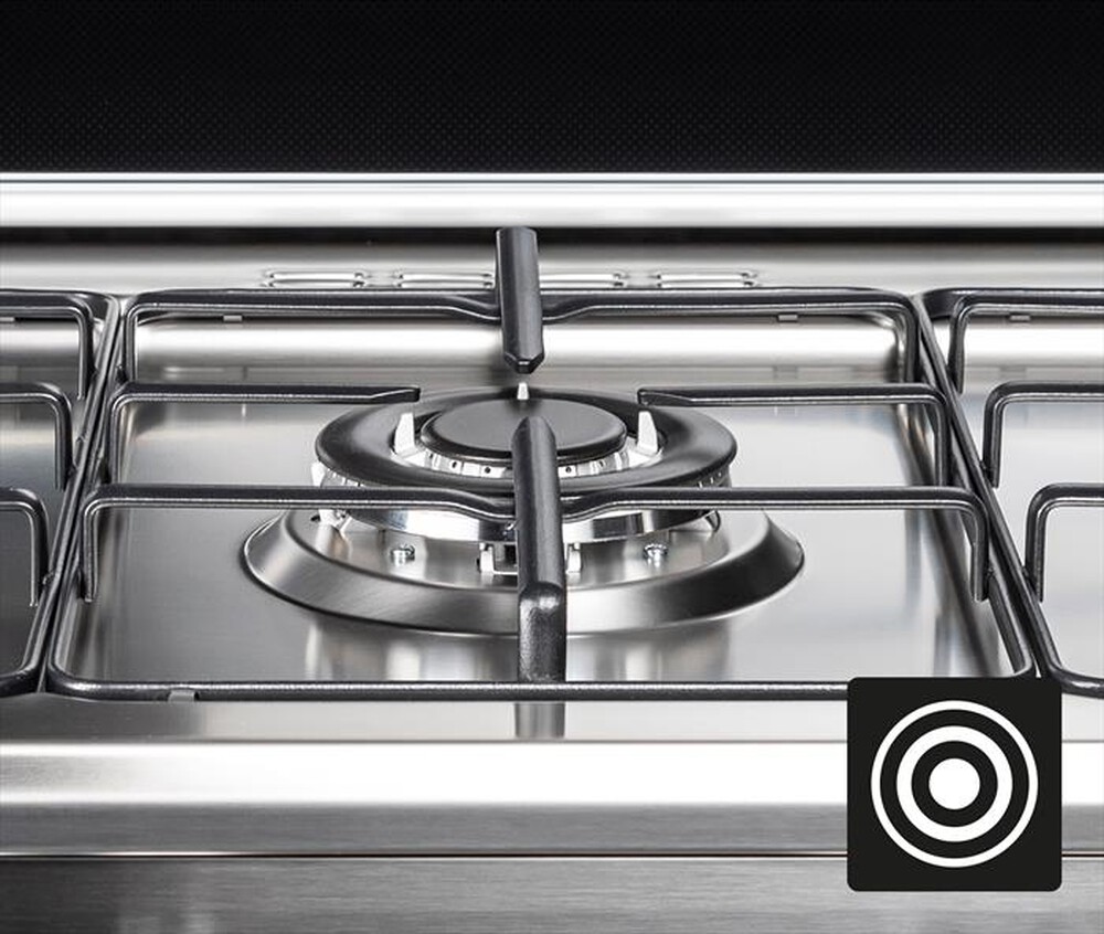"GLEM GAS - Piano cottura a gas GT755AC 68,5 cm-ANTRACITE"