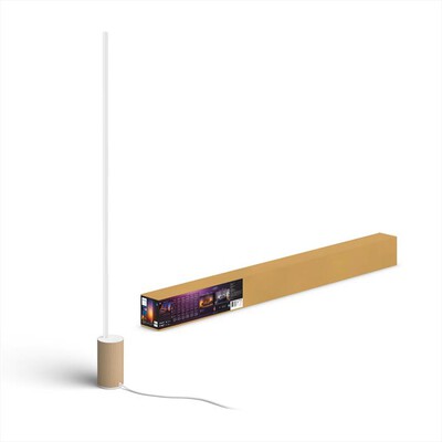 PHILIPS - HUE GRADIENT SIGNE LAMPADA DA TERRA EFFETTO LEGNO-Bianca