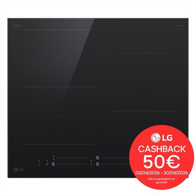 LG - Piano cottura induzione CBIZ2435B 59 cm-Nero Schott
