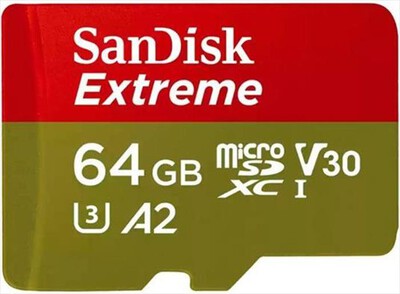 SANDISK - MICROSD EXTREME A2 64GB + A-Oro/Rosso