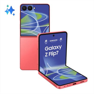 SAMSUNG - Galaxy Z Flip7 12+512GB-Coral Red