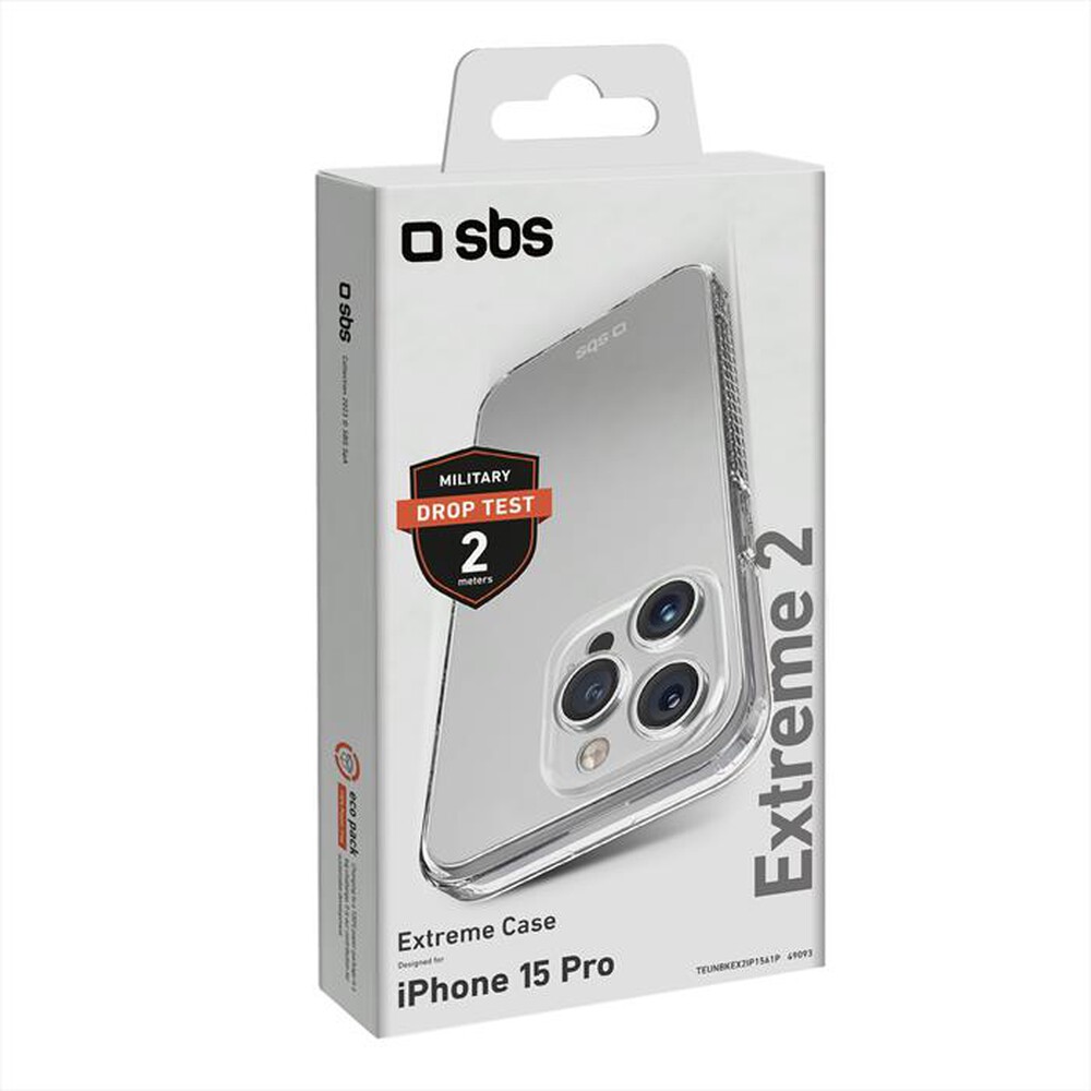"SBS - Cover TEUNBKEX2IP1561P per iPhone 15 Pro-Trasparente"