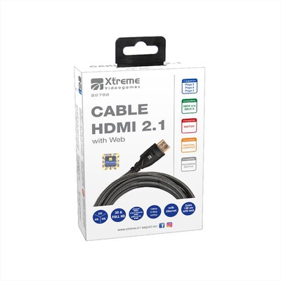 XTREME - CAVO HDMI 2.1 CON WEB-Nero