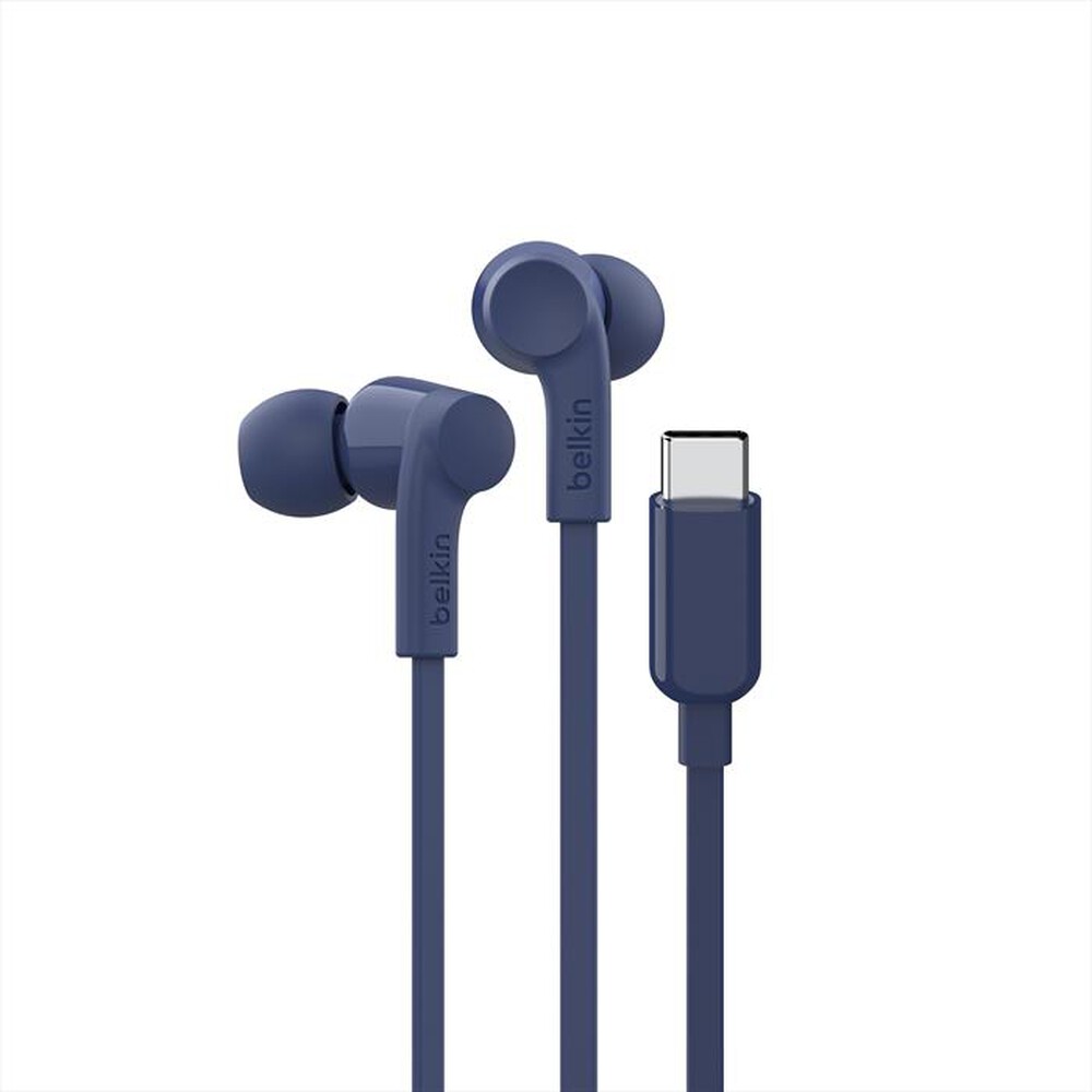 "BELKIN - USB-C EARBUDS W/ ADJUSTABLE VOLUME LIMITER-Blu"