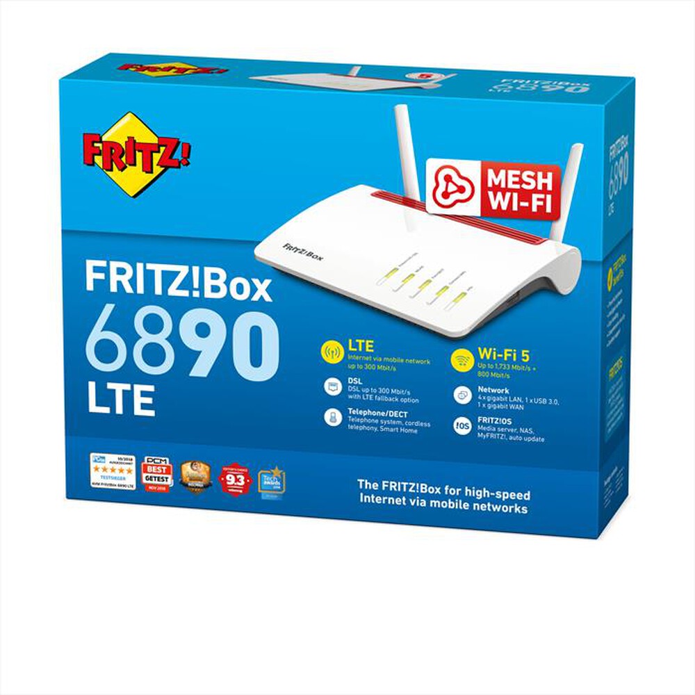 "FRITZ! - FRITZ!BOX 6890 LTE-Bianco/Rosso"