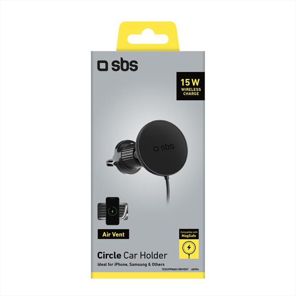 "SBS - Car holder wireless TESUPPMAG15WVENT-Nero"