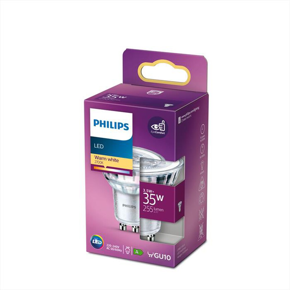 "PHILIPS - LED FARETTO 3,5 W 35 W GU10 LUCE BIANCA CALDA"