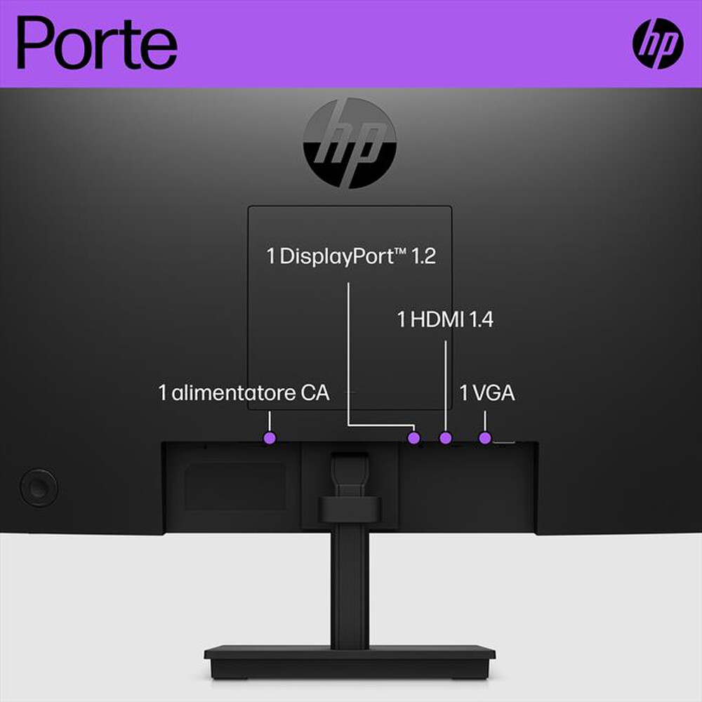 "HP - Monitor WLED FHD 21,5\" V22I G5-Nero"