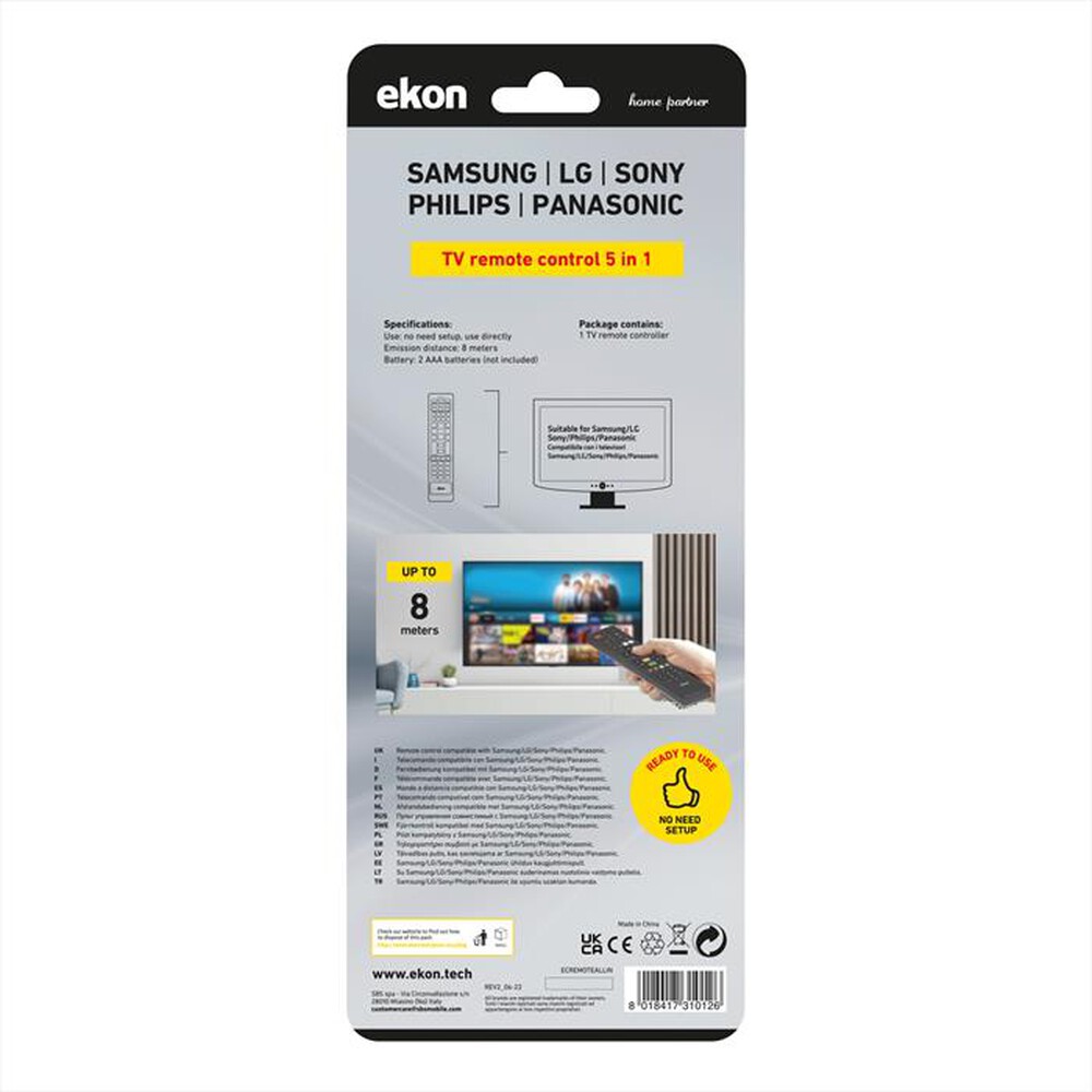 Immagine del prodotto EKON - Telecomando 5 in 1 ECREMOTEALLIN