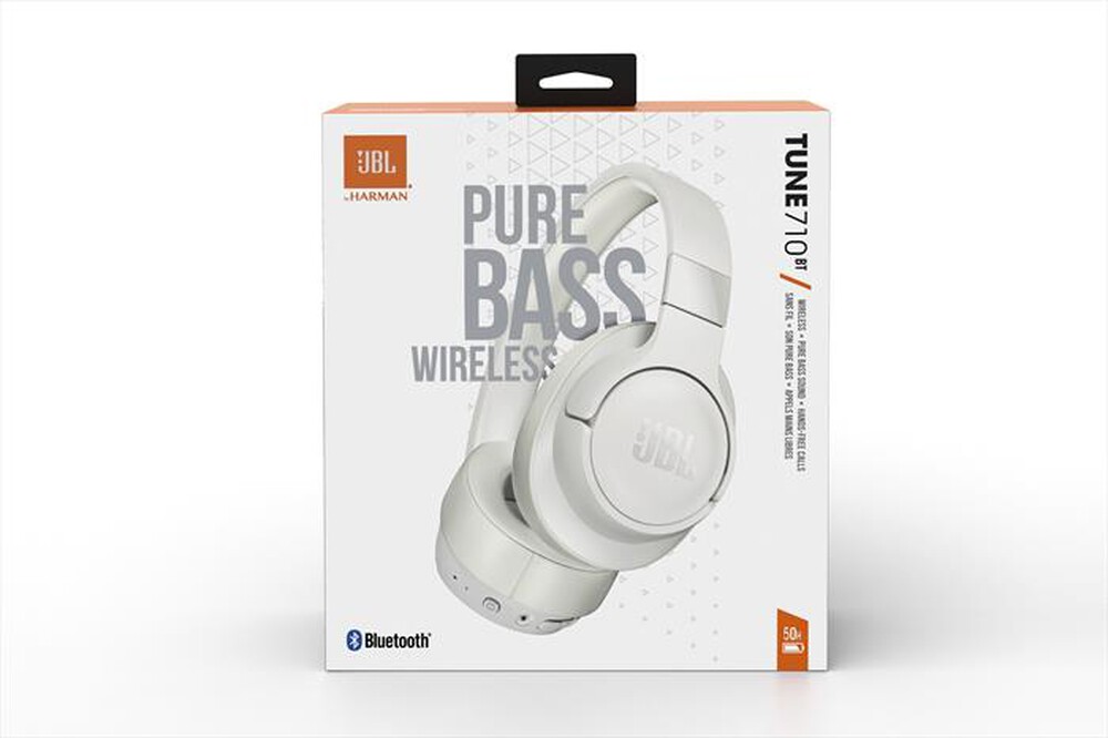 "JBL - Cuffie a padiglione chiuso TUNE 710BT-BIANCO"