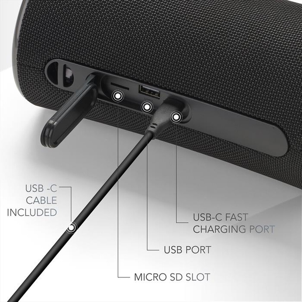 Immagine del prodotto MUSIC SOUND - Speaker Bluetooth portatile da 20W AURA 20-Nero