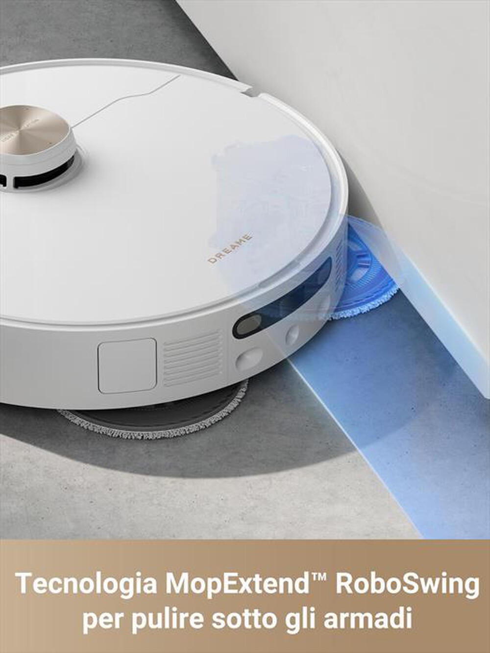 "DREAME - Aspirapolvere robot L40 ULTRA-Bianco/Oro"