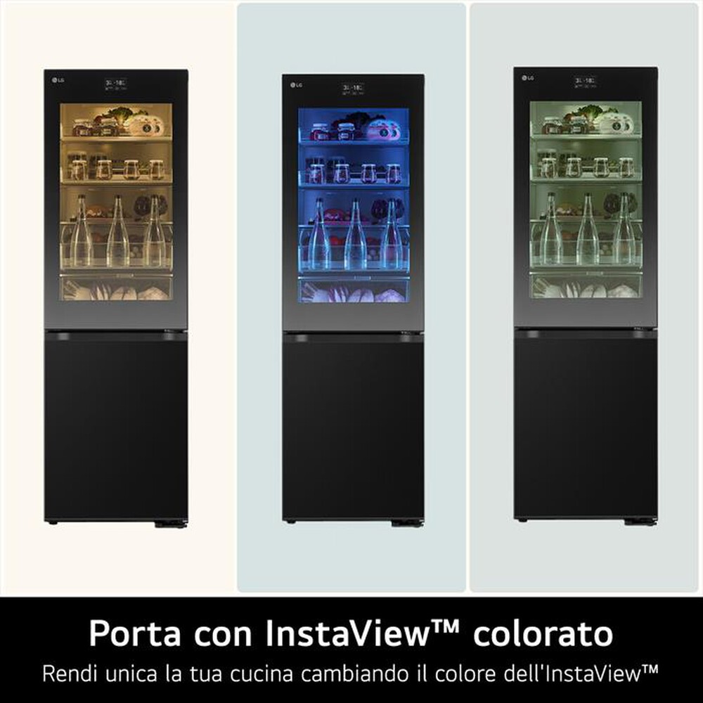 "LG - Frigorifero combinato GBG7190CEV Classe C 349L-Black"