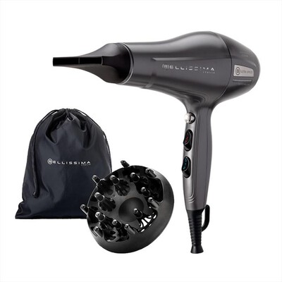 IMETEC - Asciugacapelli BELLISSIMA ULTRA SPEED-Metallic Grey + Deep Silver