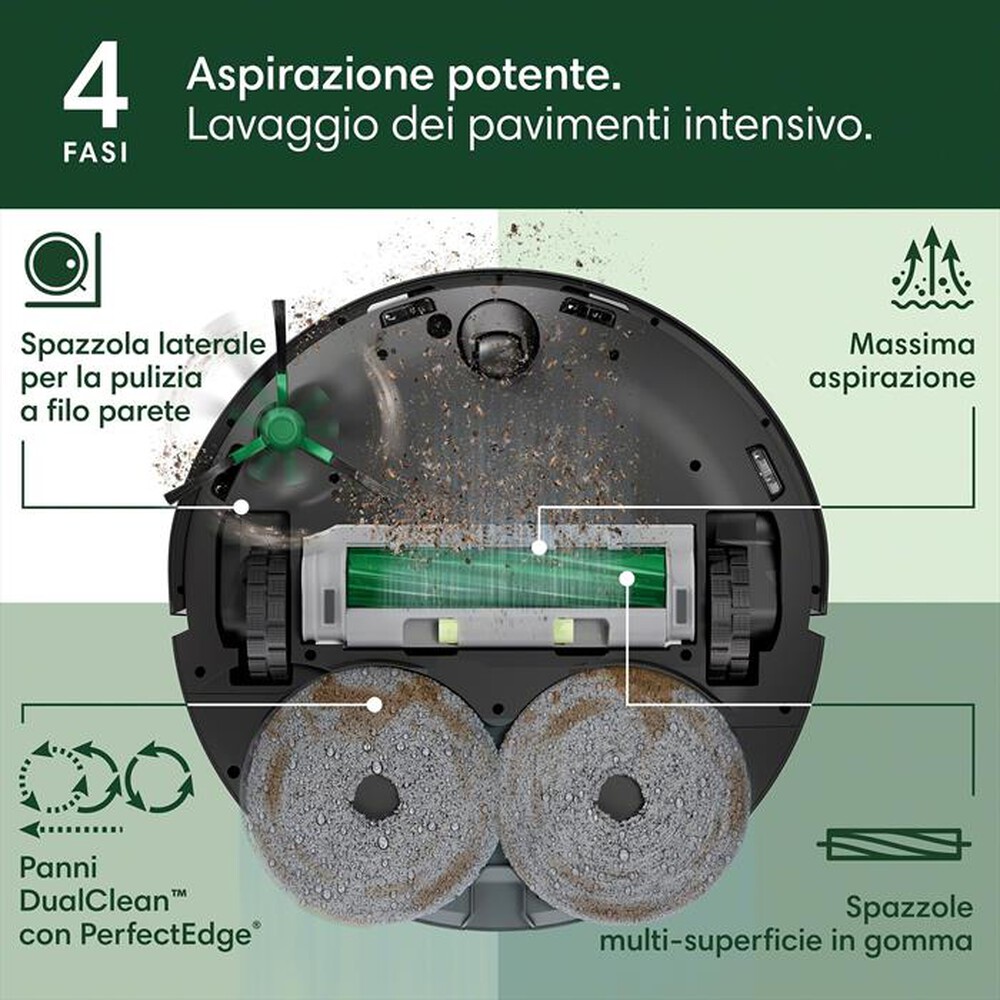 Immagine del prodotto iROBOT - Robot aspirapolvere lavapavimenti Roomba 505 combo-Black