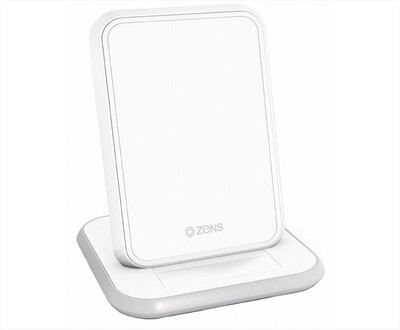 ZENS - STAND DI RICARICA WIRELESS 10W - ALLUMINIO BIANCO-Bianco