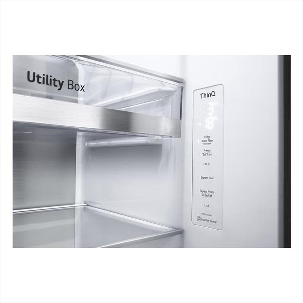 "LG - Frigorifero side by side GSXV90MBAE Classe E 635lt-Stainless steel"