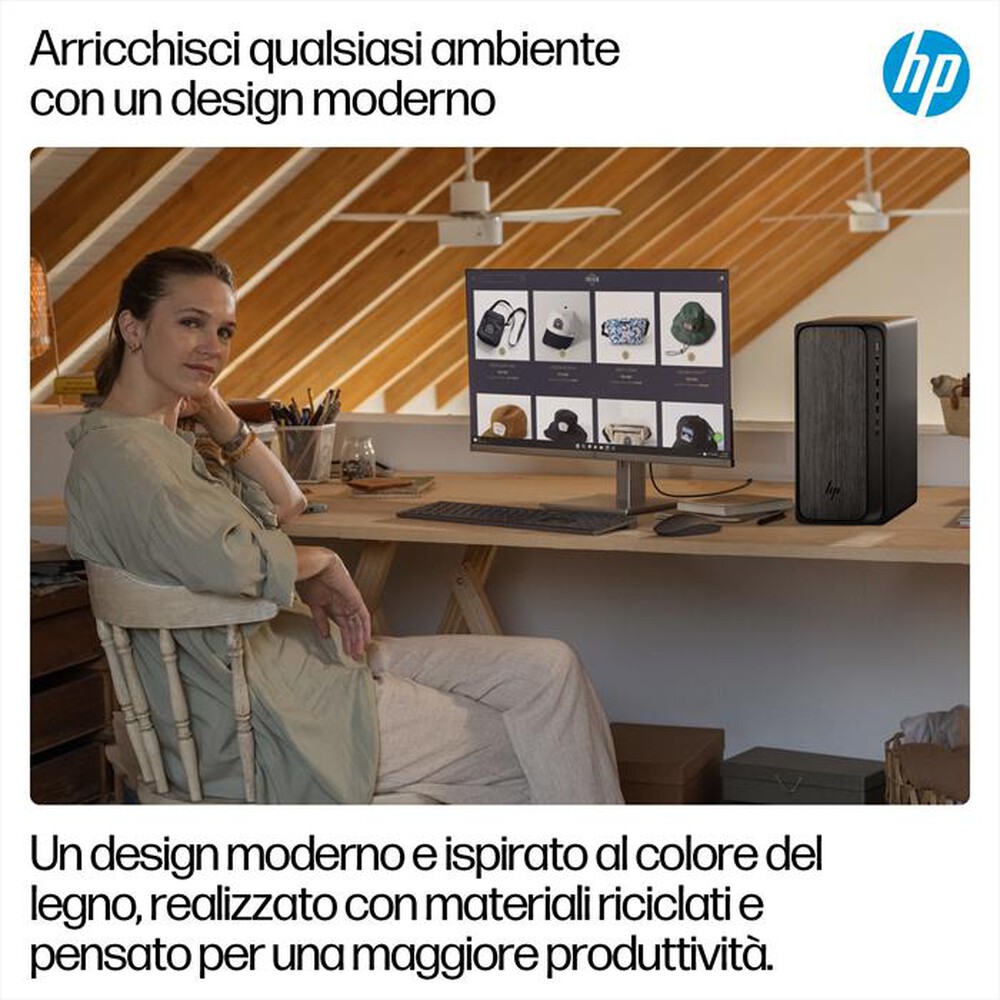 Immagine del prodotto HP - PC Desktop OMNIDESK M02-0044NL-Gray Wood
