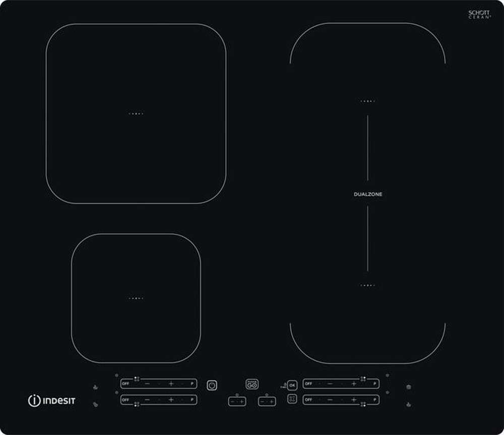 Immagine del prodotto INDESIT - Piano cottura induzione IB 65B60 NE 59 cm-Nero