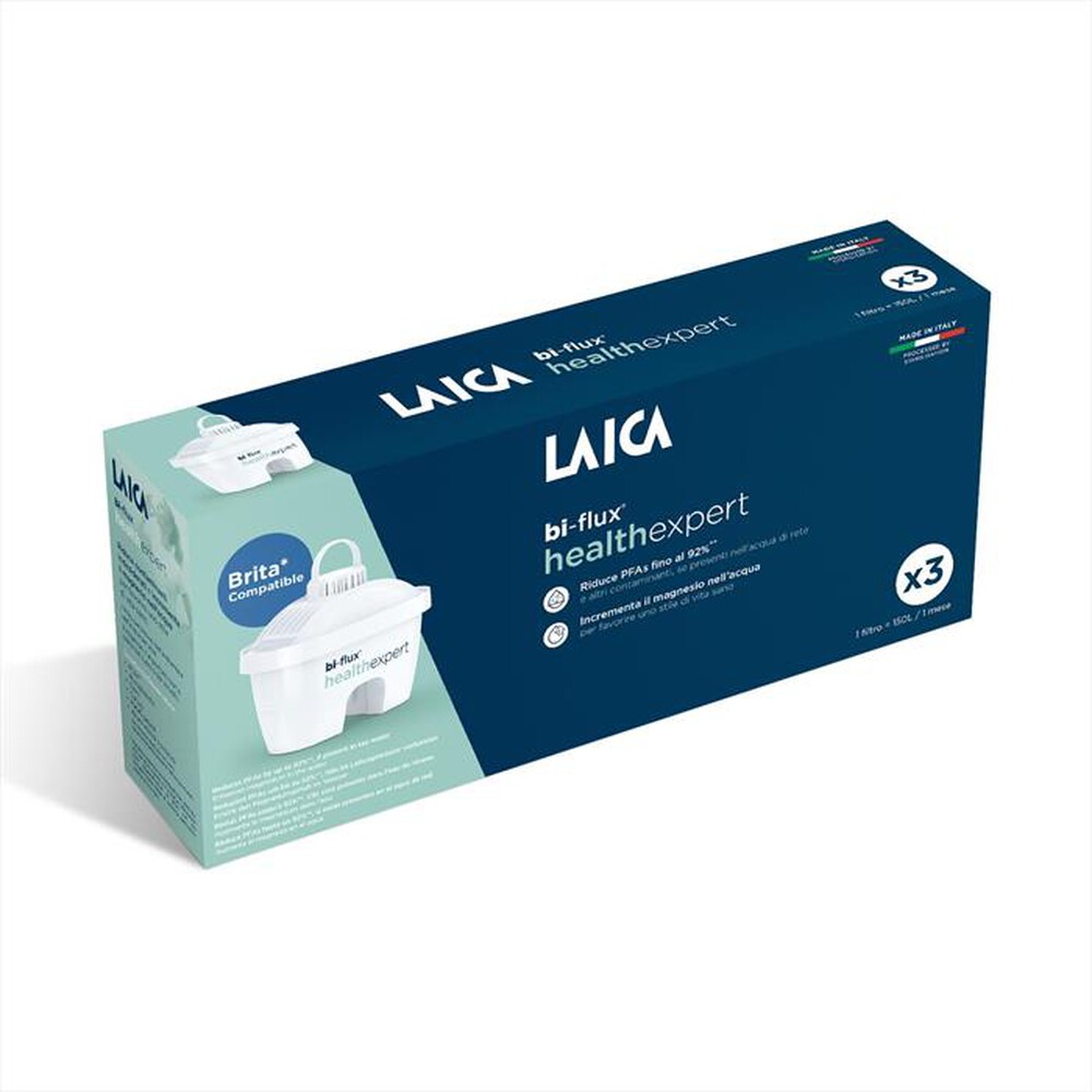 Immagine del prodotto LAICA - Cartucce filtranti bi-flux healthexpert P3M-BIANCO