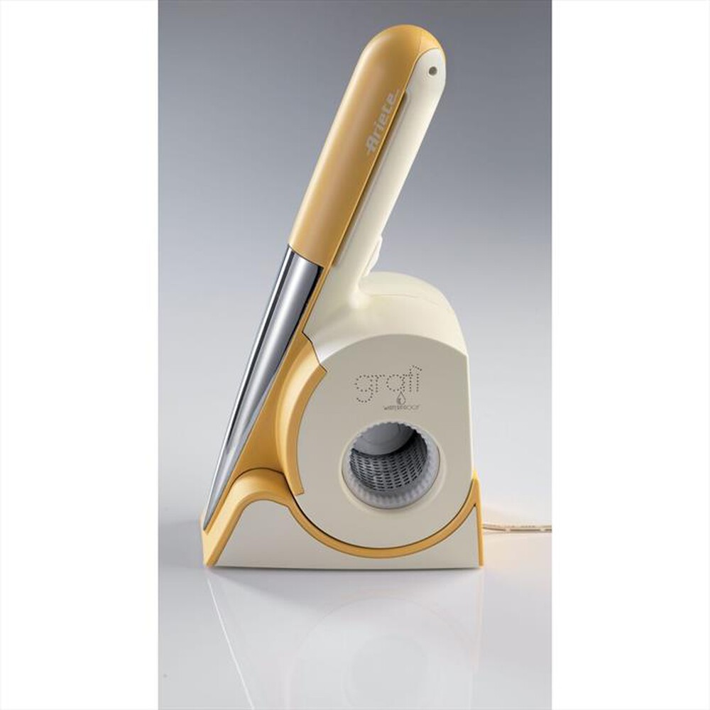 "ARIETE - 0457 Gratì Waterproof Grattugia Elettrica-Sabbia, Bianco"