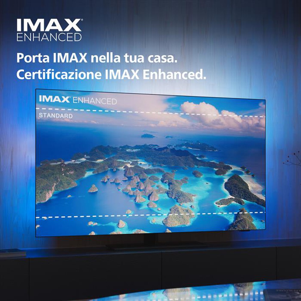"PHILIPS - Ambilight Smart TV OLED UHD 4K 55\" 55OLED818/12-Metallo"