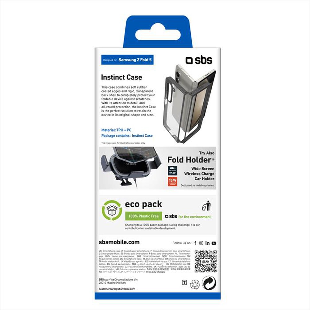 Immagine del prodotto SBS - Cover TEINSTSAZFOLD5K per Samsung Z Fold 5-Nero