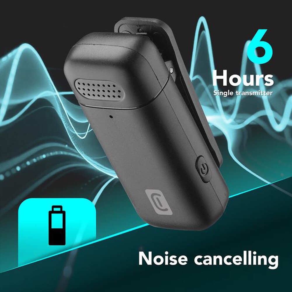 Immagine del prodotto CELLULARLINE - Talk Pro Kit di due microfoni e un ricevitore-Nero