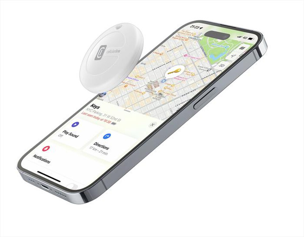 CELLULARLINE - Dispositivo per trovare oggetti BTTRACY1W-Bianco
