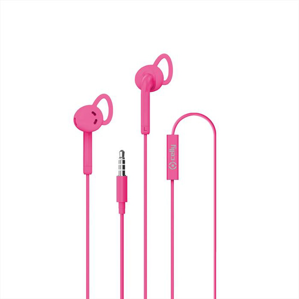 "CELLY - UP400ACTPK AURICOLARI STEREO 3.5MM ACTIVE ROSA-Rosa/Plastica"