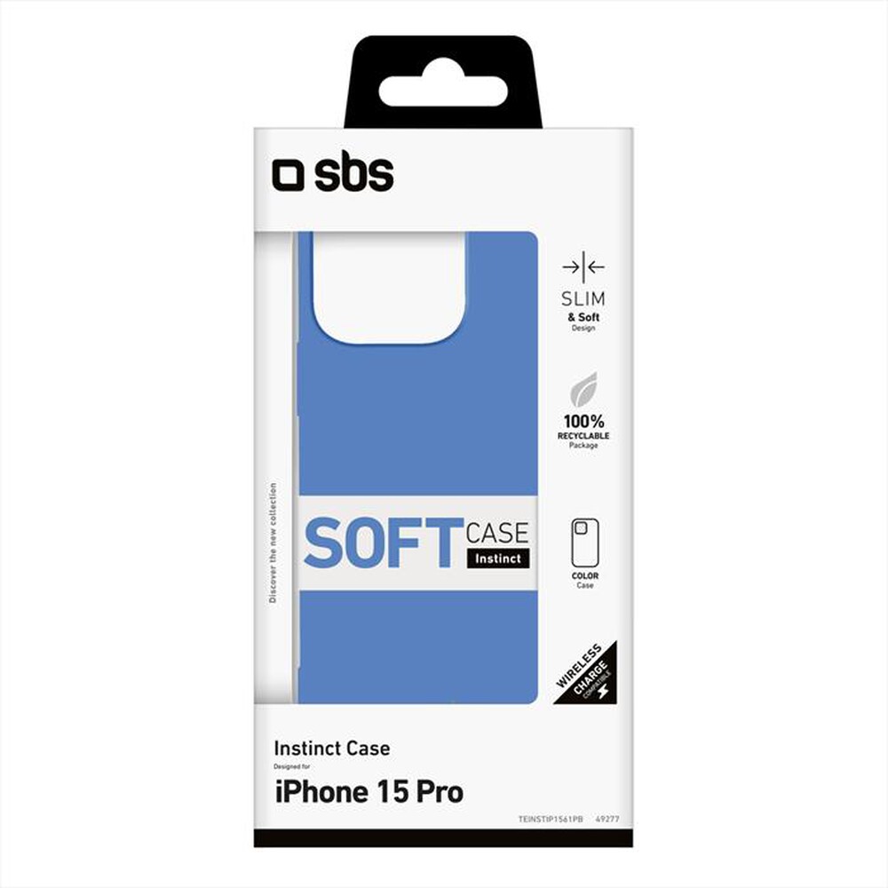 "SBS - Cover Instinct TEINSTIP1561PB per iPhone 15 Pro-Blu"