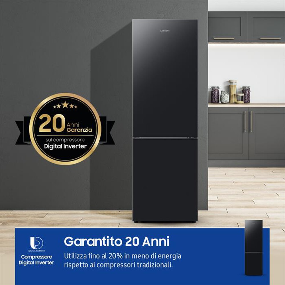 "SAMSUNG - Frigorifero combinato RB33B610EBN/EF ClasseE 344lt-New Empire Black"