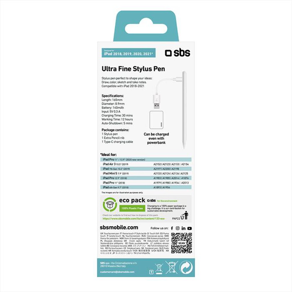 "SBS - TESTYLUSCAPW-Bianco"