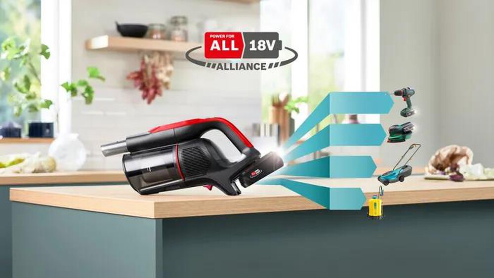 "BOSCH - Aspirapolvere ricaricabile BCS1041PET-Black,Red"