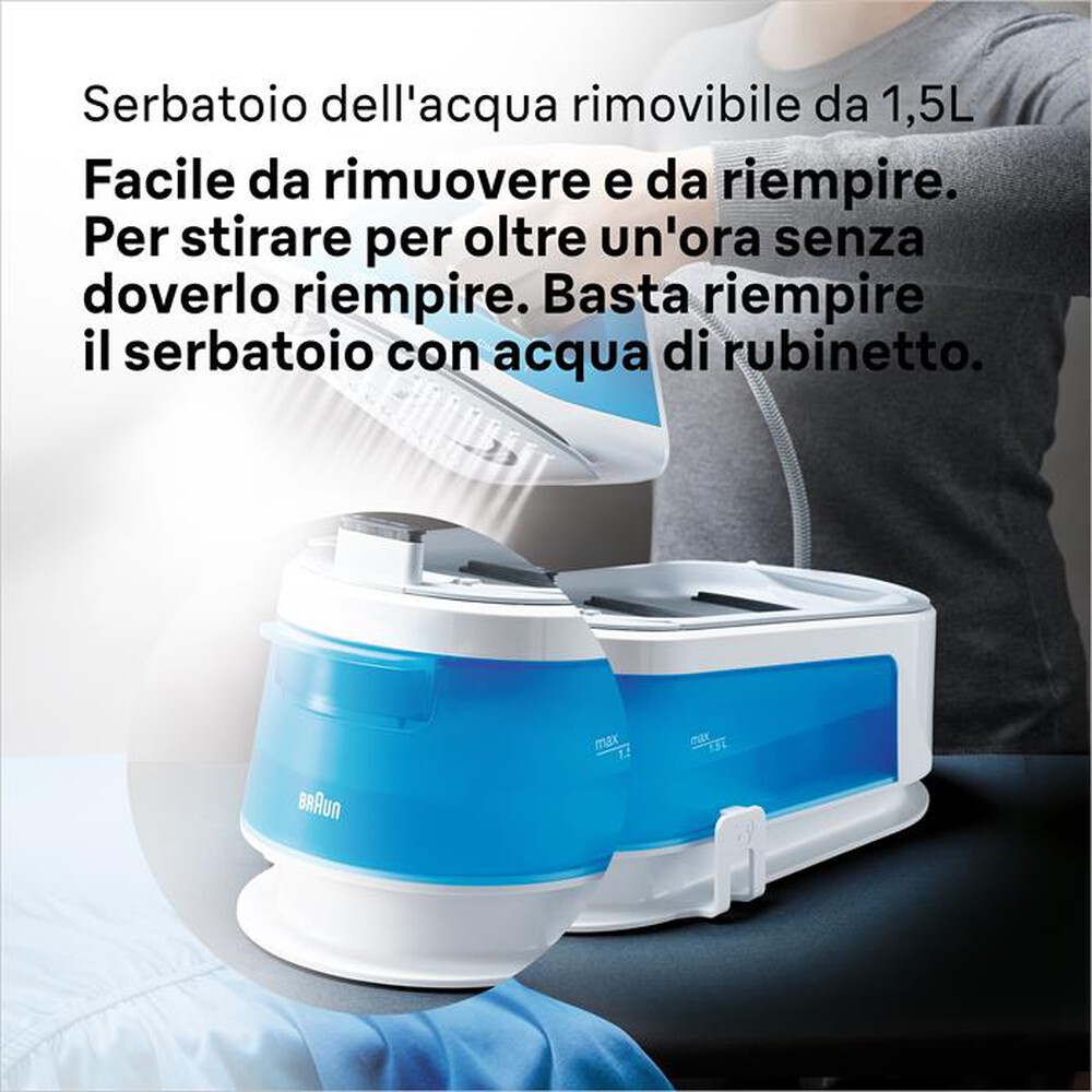 Immagine del prodotto BRAUN - Ferro da stiro con caldaia CareStyle 1 IS1012BL-Bianco/Blu