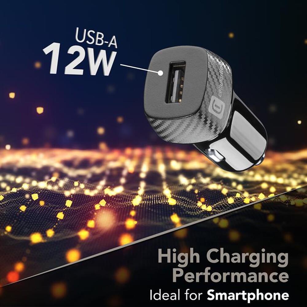 Immagine del prodotto CELLULARLINE - USB CAR CHARGER 12W CBRUSB12WK-Nero