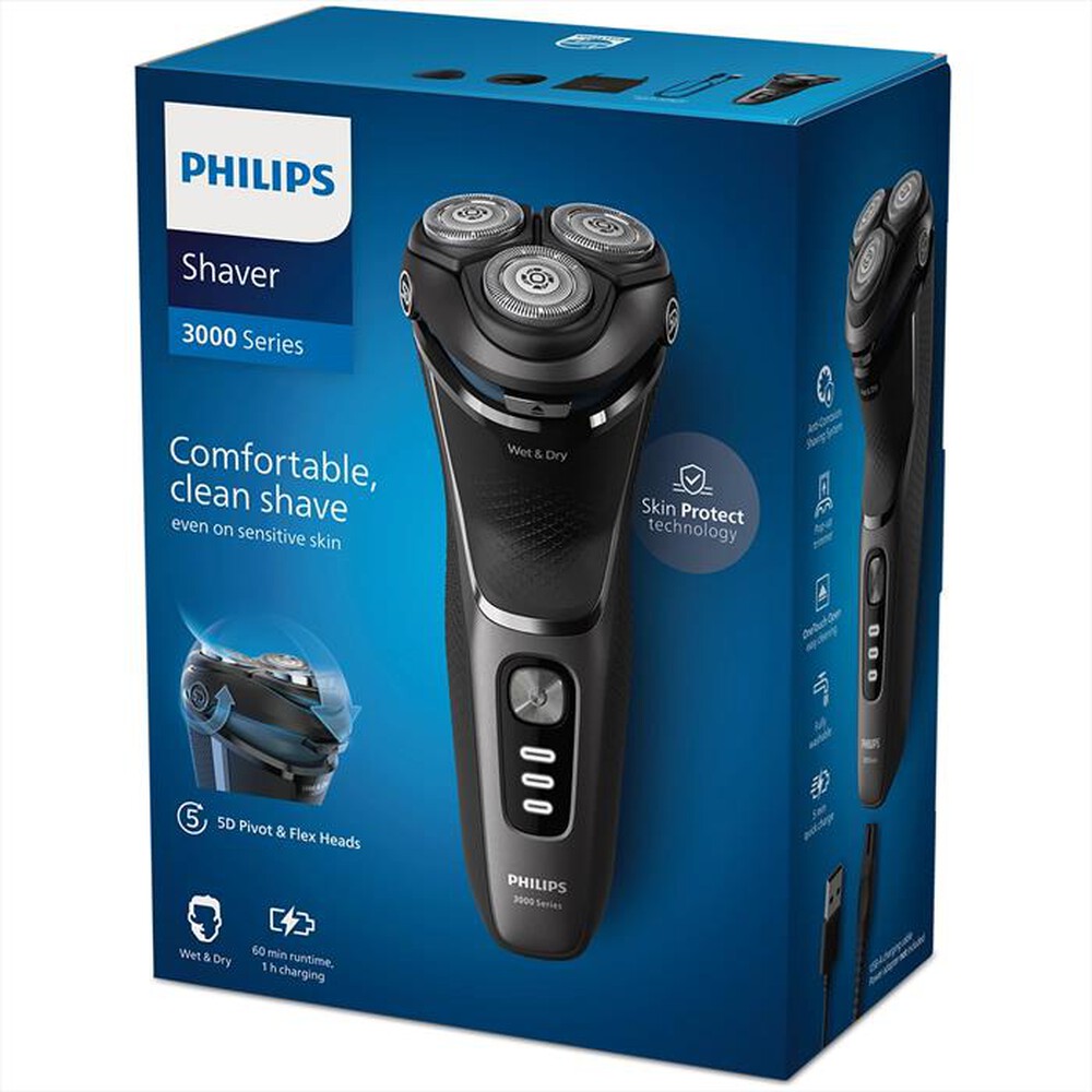 Immagine del prodotto PHILIPS - Rasoio uomo wet & dry S3343/13-Nero