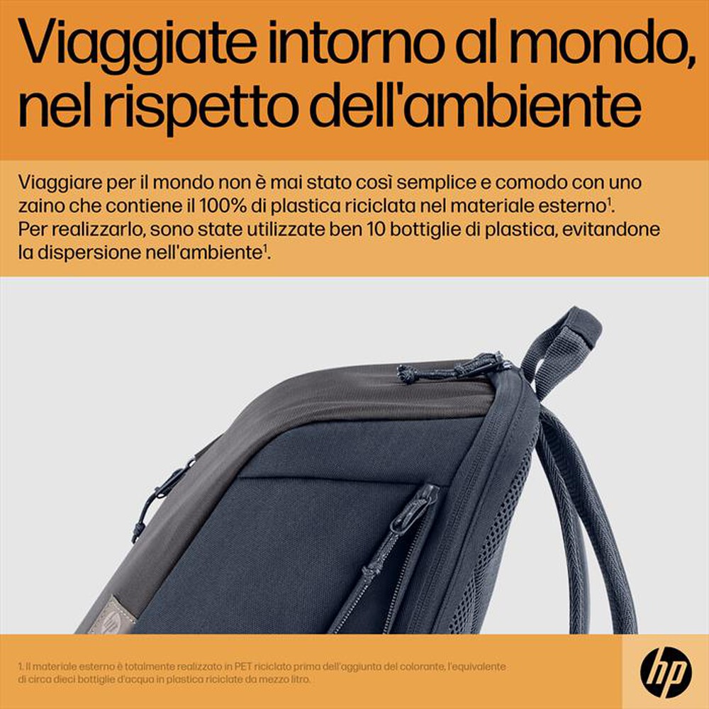 "HP - Zaino 18L TRAVEL 15.6 per laptop HP Travel 15.6-Blue Night"