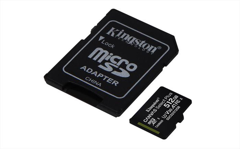 "KINGSTON - Supporto Micro SDXC 512 GB SDCS2/512GB-black"