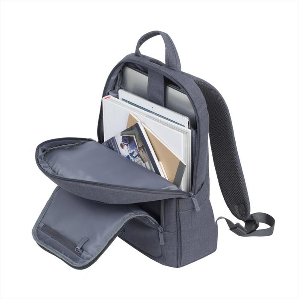 "RIVACASE - 7560 ZAINO IN TESSUTO PER NOTEBOOK DA 15,6\" GRIGIO-Grigio"