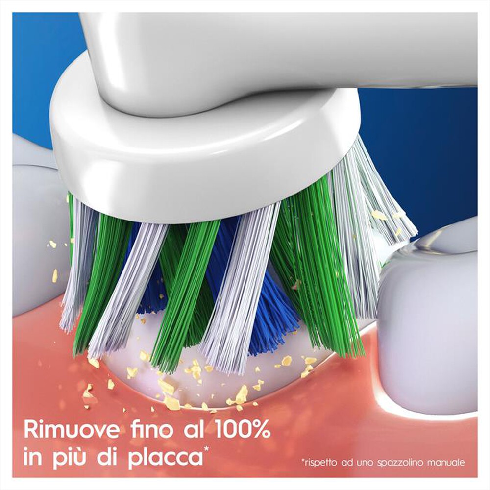 "ORAL-B - Testine Crossaction Con CleanMaximiser, 3 Pezzi-Bianco"