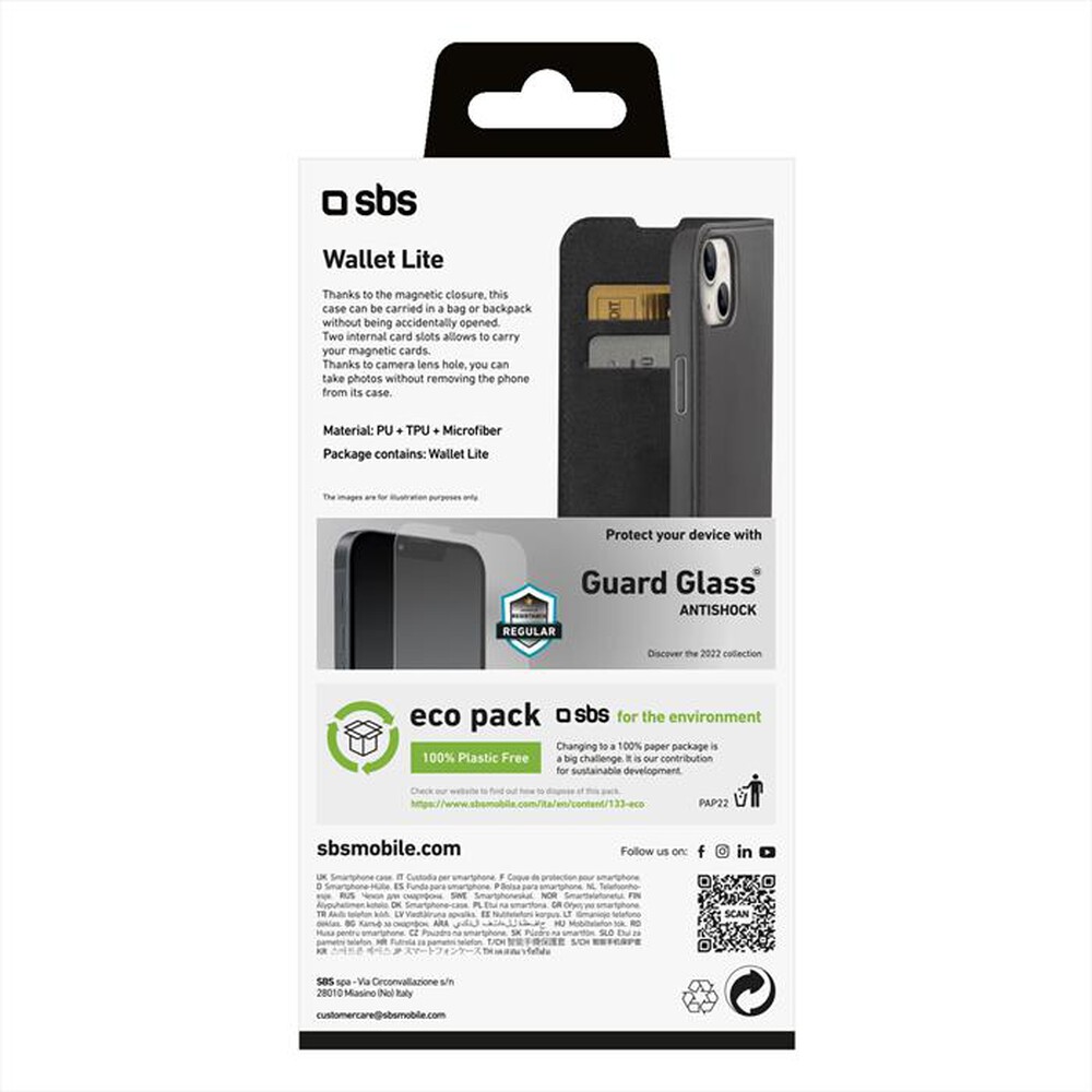 "SBS - Cover TEBKLITEIP1461K per iPhone 14-Nero"