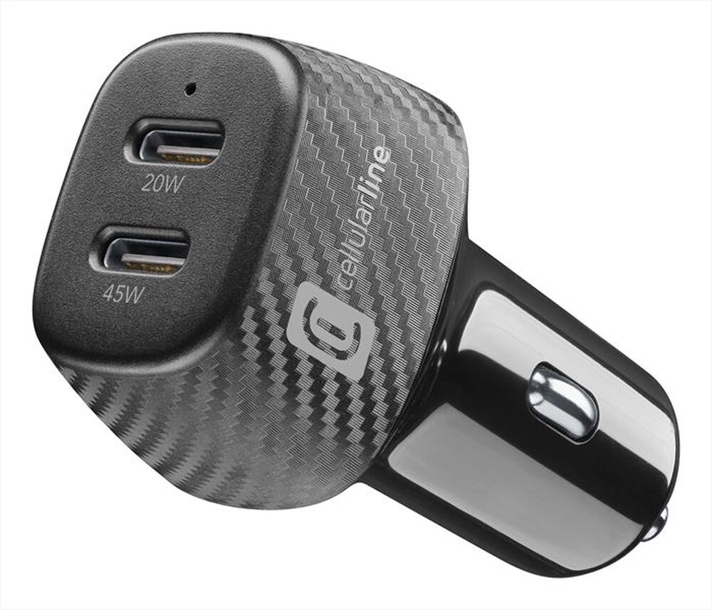 "CELLULARLINE - Caricatore da auto CBRUSB2PD65WK-Nero"