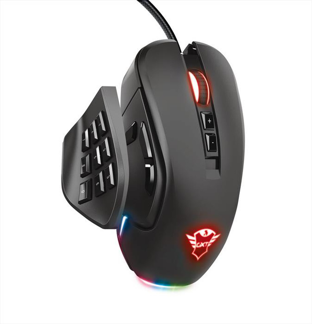 "TRUST - GXT970 MORFIX CUSTOMISABLE MOUSE-Black"