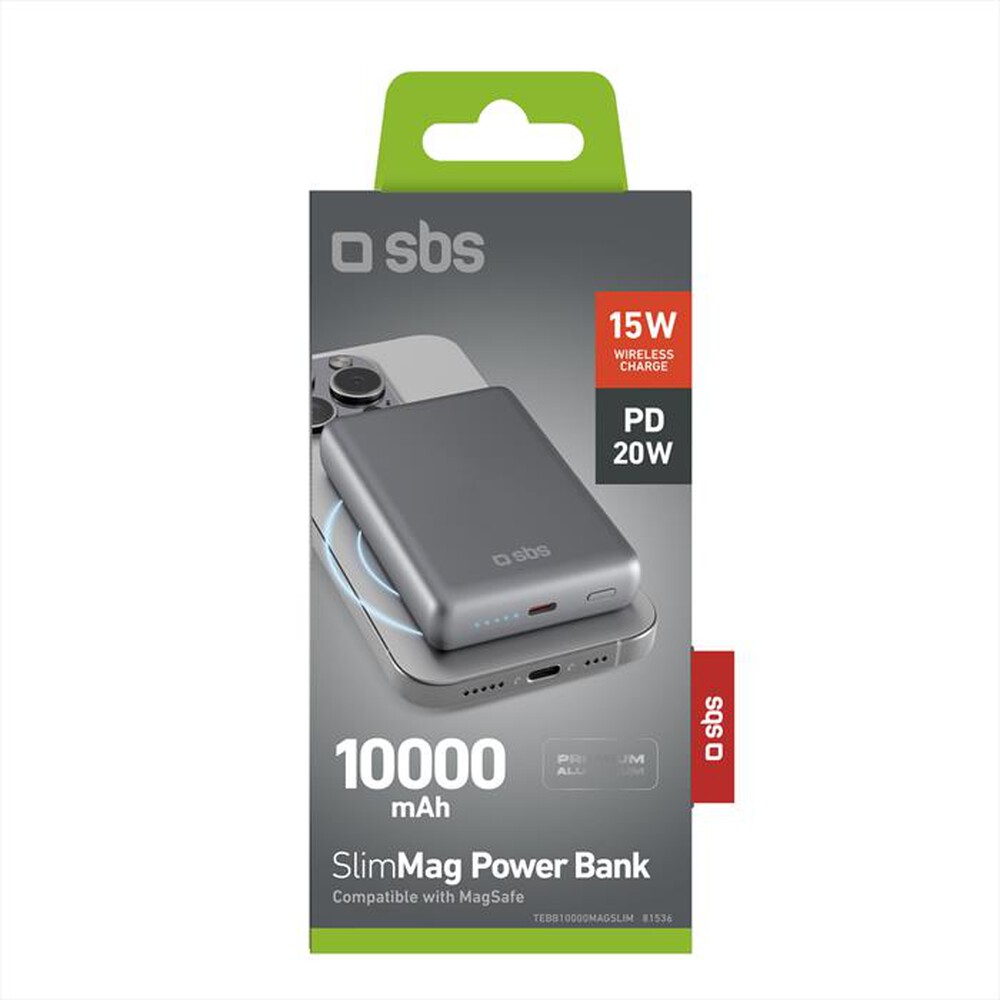 "SBS - Powerbank magsafe TEBB10000MAGSLIM-Grigio"